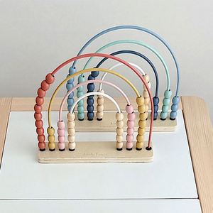 Perles éducatives en bois, abaque arc-en-ciel, apprentissage des mathématiques Montessori, calcul avec perles, jouets d'apprentissage précoce des mathématiques pour les enfants, garçons et filles - Product Image 3