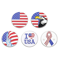 Échantillon gratuit en gros bon marché personnalisé métal alliage de zinc émail pays états-unis amérique drapeau américain épinglette insigne pour la fête nationale