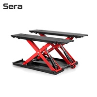 Sera YD-A2 Certifié CE, Pont élévateur hydraulique à ciseaux portable au sol 3,5T, Hauteur de levage 110-1400mm, Garantie 24 mois pour pneus