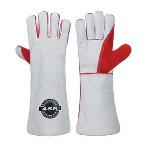 Gants de soudage en cuir de vache fendu résistant à la chaleur résistant aux chocs et aux étincelles Tig Mig Arc Gants d'extérieur et d'intérieur - Product Image 1