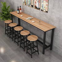Table de Bar longue en bois, pour Restaurant, haut Cocktail, maison