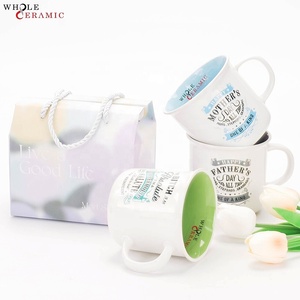 Tazas de Cerámica Personalizadas al por Mayor con Logotipo y Color para el Día del Padre y de la Madre, Regalo Festivo, <span class=keywords><strong>Taza</strong></span> de Pareja con Diseño Romántico - Product Image 3