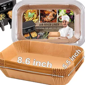 Air Fryer Disposable Liners , Air Fryer Liners Rectangle 8.6x 5.5'', Air Fryer Parchment Paper Liners, Air Fryer Accessories Baking Paper (100)