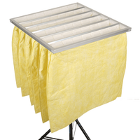 Filtre de poche F7 haute efficacité |   Sac filtrant à air durable pour bâtiments commerciaux et bureaux