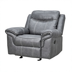Fauteuil inclinable Royaloak Sepang moderne en similicuir malaisien en forme de L, une place, avec fonction bascule et rembourrage en mousse, idéal pour villa - Product Image 1