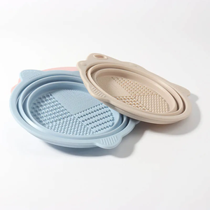 Tazón de Silicona para Limpiar Brochas de Maquillaje, Plegable, para Esponjas, Limpiador de Brochas de Sombra de Ojos, Herramientas de Belleza Suaves - Product Image 2