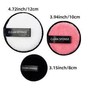 Nouveaux tampons nettoyants pour le visage en microfibre réutilisables, tampons nettoyants personnalisés, tampons en <span class=keywords><strong>coton</strong></span> pour le visage écologiques et lavables, tampons démaquillants - Product Image 5