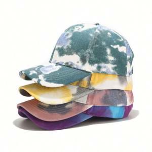 Casquettes et chapeaux de baseball pour femmes en sergé 100 % polyester, 6 panneaux, color block, brodés, en stock, prix usine - Product Image 1