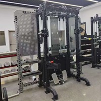 Équipement de fitness : Rack d'entraînement multifonctionnel avec rangements latéraux, Power Rack, Machine à croisement de câbles
