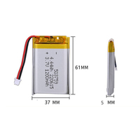 Baterai Lipo Lithium CE ROHS 1200mAh 1300mAh 1500mAh 3.7v 1100mAh Baterai Polimer Li-ion 503759 dengan Konektor Jst 2-pin