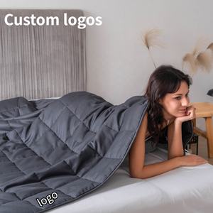 Échantillon Gratuit <span class=keywords><strong>Couverture</strong></span> Lestée Personnalisée 100% Polyester Coton Microfibre 15 lbs 60x80 pour l'Anxiété Chambre - Product Image 5