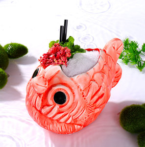 Tùy Chỉnh Hawaii Tiki Mug Tùy Chỉnh Bên Bờ Biển Theo Chủ Đề Thiết Kế Cá Voi Tiki Beach Cup Cho Smoothie - Product Image 4