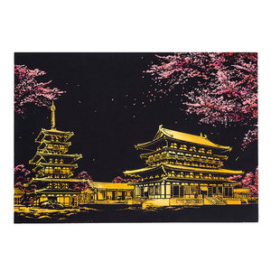 กระดาษขูดภาพลายสายรุ้ง สีดำ สำหรับงานศิลปะ DIY ชุดเมือง กระดาษวาดภาพขูดลาย ของขวัญสร้างสรรค์ พร้อมไม้ไผ่ - Product Image 3