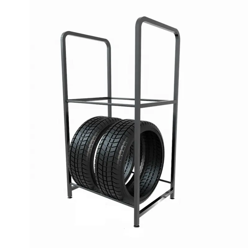 Topeasy OEM Adjustable Commercial Tire Rack Indoor / Outdoor Use Tire Storage Rack with Protective Cover