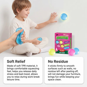 Glow in Dark Stress Ball Set TPR Squeeze <b>Fidget</b> Toy Stress Relief Portable Reusable for Family - Product Image 5