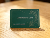 Carte de membre personnalisée en PVC 13,56 MHz avec numéro en relief, texte estampé à chaud, carte de fidélité VIP pour hôtel, spa, commerce de détail