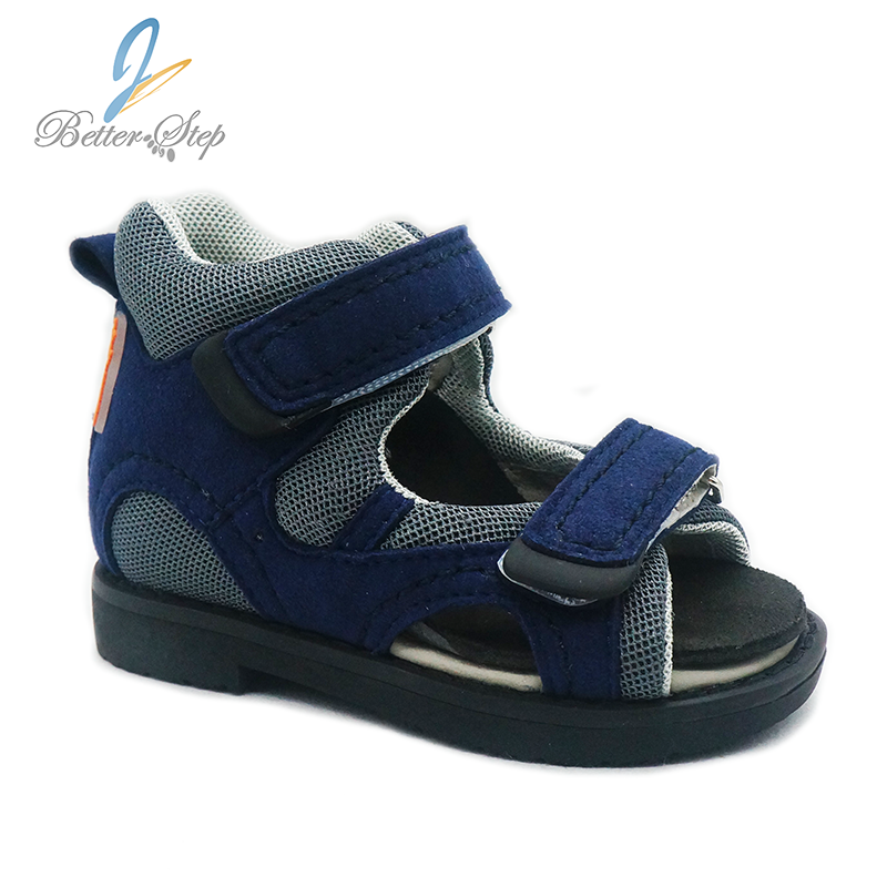 Детские ортопедические сандалии из натуральной кожи, медицинская обувь для детей со стельками для поддержки пробковой арки