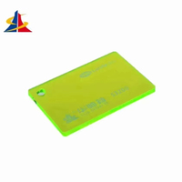 HUASHUAITE Facteur Fourniture 2mm Jaune Fluorescent Acrylique Lunettes Feuille Fluorescent Lumière Acrylique Diffuseur