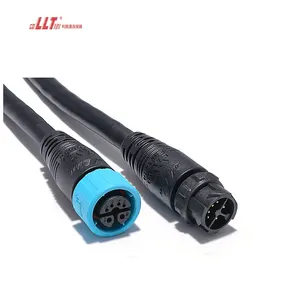 2+4pin M16 Led Display Signal Plastic Ip68 Waterproof Cable Connector With 2pin 3pin 4pin