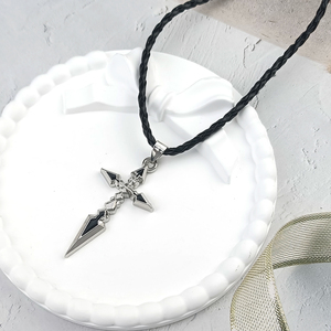 Collier Fate Stay Night, collier avec pendentif croix Fate Zero Saber <span class=keywords><strong>Emiya</strong></span> pour femmes et hommes, accessoires, bijoux manga, cadeau - Product Image 5