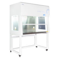 Banc de travail à flux laminaire double face BEING, filtre HEPA 99,99 %, lampe UV, avec roulettes