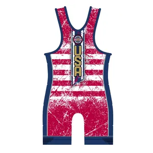 Dye Sublimation Oem Funny Fat Men 8xl Wrestling Singlet