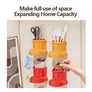 Cute <b>Boots</b> Magnetic Suction Fridge Wall Mounted Organizer Kitchen Decorative Organizer Basket No Punch Storage <b>Boxes</b> - Product Image 3