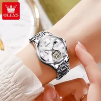 Offre Spéciale OLEVS 6608 mode montres Tourbillon Style automatique mécanique montre pour femmes étanche lumineux dame horloge 2025
