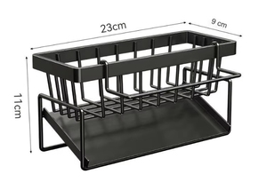 Organizzatore per Piatti in Acciaio, Dispenser di Sapone, Portaoggetti per Lavello da Cucina <span class=keywords><strong>con</strong></span> Vassoio di Drenaggio - Product Image 3