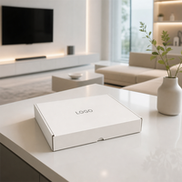 Individuell Bedruckte Flache Milchweiße Versandbox Umweltfreundliche Recycelbare Wellpappe-Versandverpackung für Kleidung, Geschenke und Schmuck