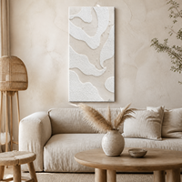 Peinture à l'huile en relief 3D abstraite 100% faite à la main, encadrée, style Wabi-sabi, art mural sur toile pour la décoration d'hôtel, de bureau et de maison, directement de l'usine