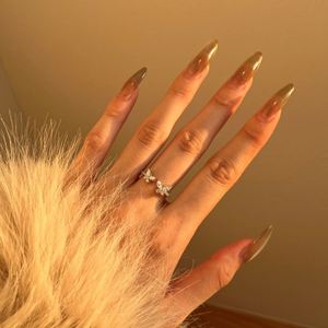 Dylam New Fashion Jewelry 925 <b>Sterling</b> <b>Silver</b> Sparkle 5A Zircon Open <b>Adjustable</b> Butterfly <b>RIngs</b> for Women - Product Image 6