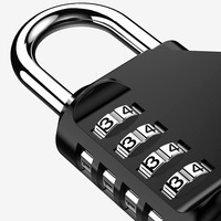 Cadenas à combinaison à 4 chiffres Cadenas étanche à réarmer Cadenas à clé extérieur avec anse durcie pour la porte de la salle de sport scolaire