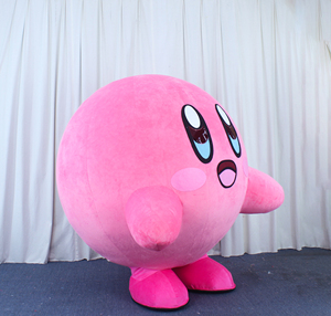 Customized Inflatable <strong>Kirby</strong> <strong>Costume</strong> Unisex Pink Ball Suit Mascot Advertising Cute Cartoon Character for Adults - Product Image 2