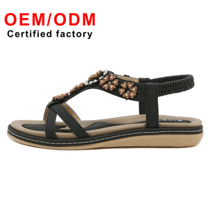 महिलाओं के उच्च गुणवत्ता वाले ग्रीष्मकालीन फ्लैट जूते-आरामदायक पैर के सैंडल की छुट्टियों के लिए बड़े आकार का पट्टा फैशनेबल - Product Image 2