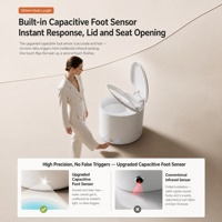Nouvelle toilette intelligente moderne avec écran LED, en céramique noire, contrôle électronique automatique, bidet WC intelligent