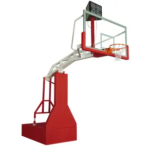 Soquete de basquete hidráulico padrão fiba, venda quente rápida, suporte de argola de basquete hidráulico para treinamento da equipe