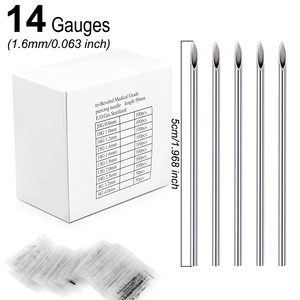 HadiyahBeauty Atacado 14G <span class=keywords><strong>16g</strong></span> 18g Descartável Body Piercing Agulhas Tatuagem Punção Agulha para Body Art Piercing - Product Image 2