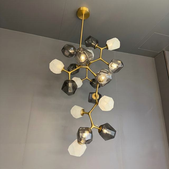 Modern Glass Metal Pendant Lamp with Minimalist Linear Design for Dining Room Kitchen Living Space Hanging Lighting