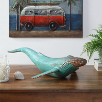 Großhandel Hand Bemalt Harz Ozean Serie Cetacean Figur Spermien Whale Skulptur für Nautischen Dekor