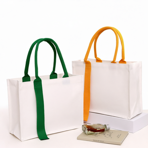 Sac fourre-tout en toile en gros avec logo personnalisé, sacs en toile pour femmes, sac fourre-tout en toile de coton personnalisé avec poche zippée - Product Image 1