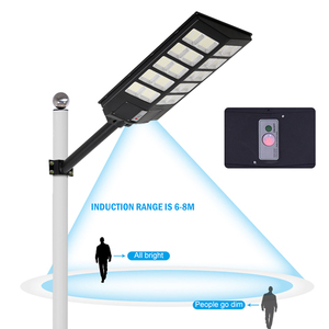 ไฟถนนโซลาร์เซลล์ LED ออลอินวัน 180W กันน้ำ IP65 ตัวเรือนอะลูมิเนียมอัลลอยด์ แสงสีขาว 5000K สำหรับส่องสว่างภายนอกอาคาร - Product Image 2