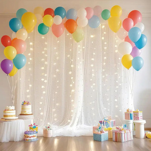 Sfondo Rettangolare <span class=keywords><strong>YR</strong></span> in Chiffon di Lusso con Decorazioni di Perle per Matrimoni e Compleanni, Riutilizzabile e Resistente per Esterni - Product Image 4