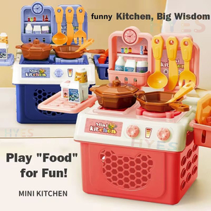 Huiye enfants cuisine nourriture jouets ensemble semblant jouer Simulation <span class=keywords><strong>Chef</strong></span> outils de cuisine accessoires alimentaires pour noël Halloween jouer cadeaux - Product Image 2