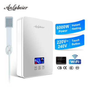 Chauffe-eau électrique mini 220V 6KW avec protection contre la surchauffe, design fin, accepte les services personnalisés pour les petites salles de bain - Product Image 1