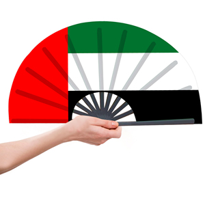 Abanicos Plegables de Bambú con la Bandera de los Emiratos Árabes Unidos, Abanico de Mano para Carnaval, Boda, Festival, Fiesta, Agencia de Viajes, Venta al Por Mayor - Product Image 4