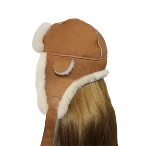 <strong>Winter</strong> Warm Australian Sheepskin Double Face Leather Men <strong>Women</strong> Trapper <strong>Hat</strong> - Product Image 5