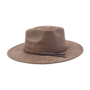 Nuevo Sombrero Fedora de Ala Ancha de Terciopelo Sintético con Diseño de Flecha y Borlas, Estilo Pasarela de Moda, 100% Transfronterizo - Product Image 2