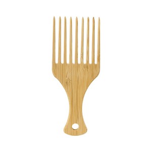 Peigne Antistatique en Bois Naturel pour Cheveux Crépus, Démêloir à Dents Larges et Rondes pour Femme, 1 Pièce - Product Image 6