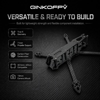 QINKOFPV Accessoires FPV Kit de châssis de drone 7 pouces 295mm en fibre de carbone True X léger pour course, bras de 6mm, 185g, stack de 30.5mm
